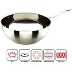 TAJINE - WOK - COUSCOUSSIER  Wok Belly en inox - fond plat - D: 30 cm