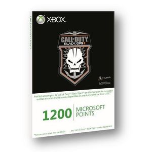 LOT ACCESSOIRE CONSOLE 1200 MICROSOFT POINTS COD BO2 LOT ACCESSOIRE CONSOLE 1200 MICROSOFT POINTS COD BO2
