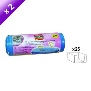 RIGA Lot de 2 Sachets plastiques pour bac liti?res pour chat