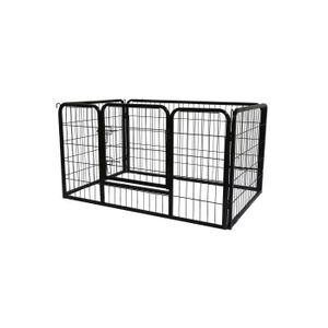 POILS & PLUMES Enclos Doggy 1 en acier 93x63x61 cm - Pour chiot