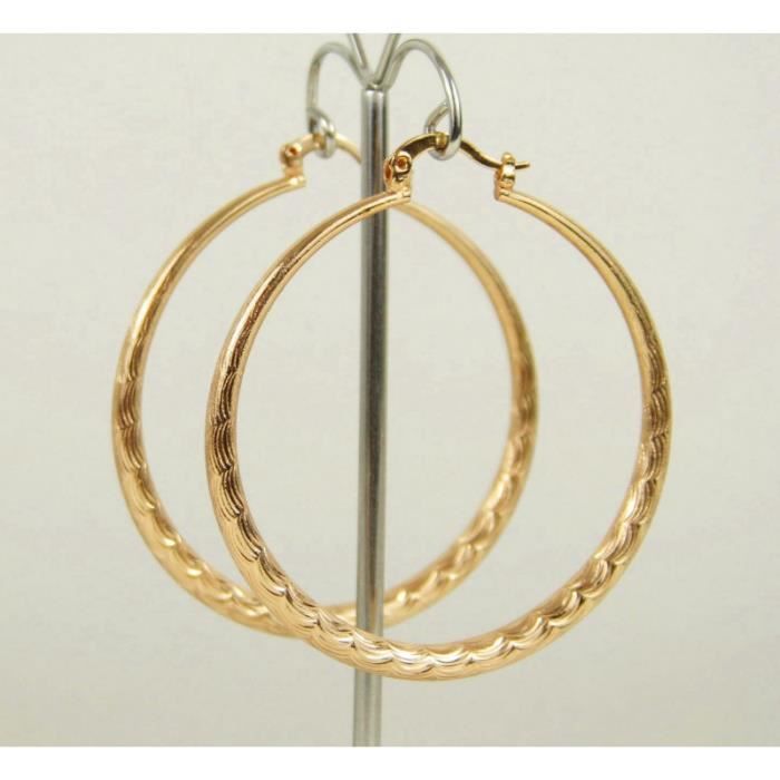 Bijou oriental boucles d'oreilles créoles en plaqué or - Magnifiques ... Bijou oriental boucles d'oreilles créoles en plaqué or - Magnifiques ...