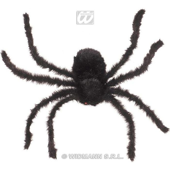 Araignée Halloween Géante 127 Cm - Poilue, Yeux Lumineux, Effrayante
