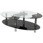 TABLE BASSE Table basse verre noir Shella