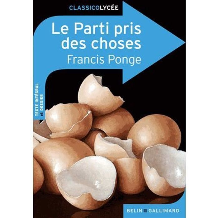 Le Parti pris des choses Achat