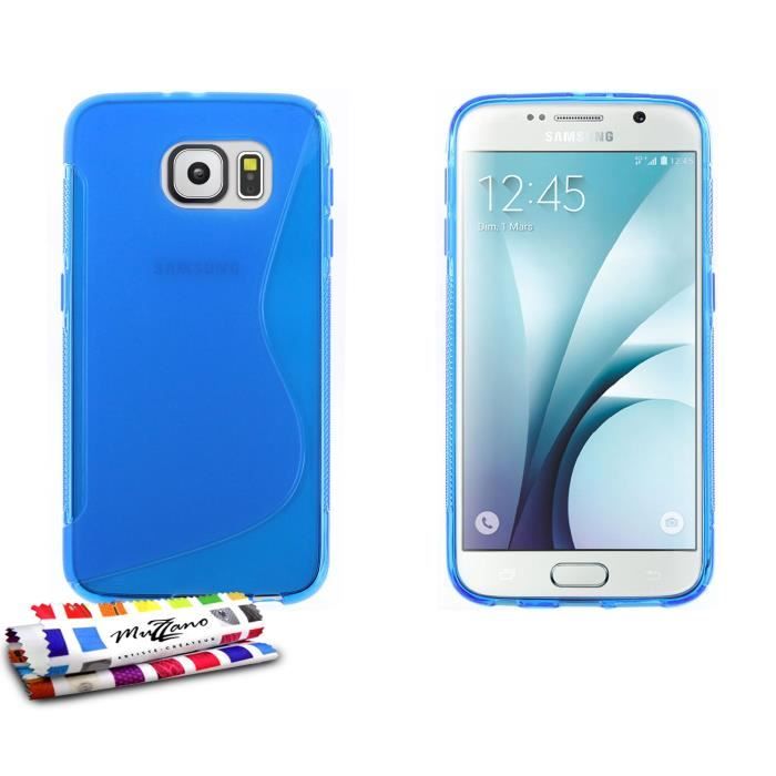 Coque "Le S" SAMSUNG GALAXY S6 Bleu Coque Souple Ultra Slim Bleu "Le