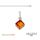 Nature d'Ambre Collier Pendentif Cube Argent 925 –