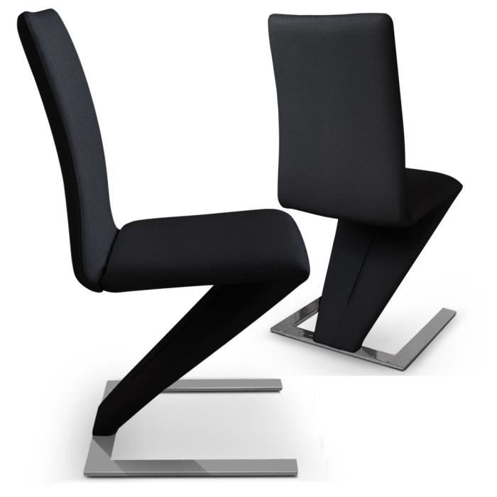 Lot de 2 chaises Flash Noir  Achat / Vente chaise  Soldes* d’été
