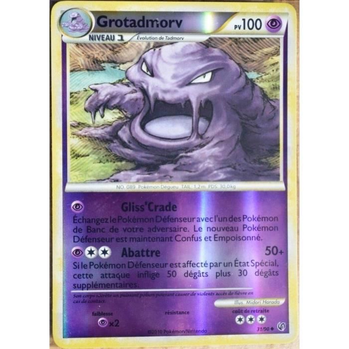 Carte Pokemon Gros Tas De Morve carte Pokémon 31-90 Grotadmorv 100 PV - REVERSE... - Achat / Vente