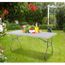 TABLE DE CAMPING  TABLE DE CAMPING 183X76X73CM BLANC