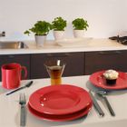 COUVERTS - MENAGERE Service MYK Tendance Faïence Rouge 16 pièces