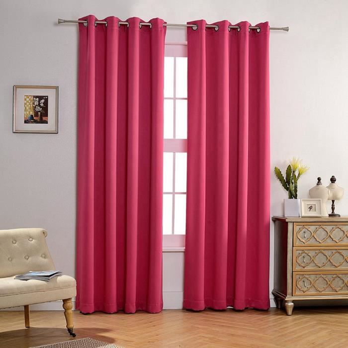 Rideaux rose achat / vente rideaux rose pas cher cdiscount Créatif rideaux Cuisine