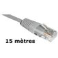  Câble Rj45 Cat 6E 15m Gris