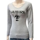 T-SHIRT T-shirt GUESS femme manches longues gris