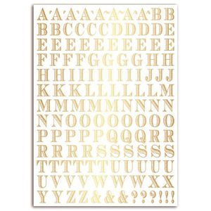 TOGA Planche de transferts alphabet Stockholm en lettres dorées