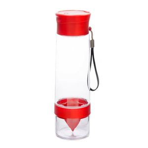 YOKO DESIGN Bouteille détox avec presse-argumes rouge