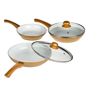 POÊLE - SAUTEUSE CERAFIT GOLD - Poêles ceramique Set de 5pcs POÊLE - SAUTEUSE CERAFIT GOLD - Poêles ceramique Set de 5pcs