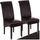 2 Chaises de salle à manger design 105 cm Marron,