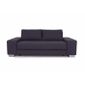 CANAPÉ Canapé convertible 2 places tissu gris SANTANA