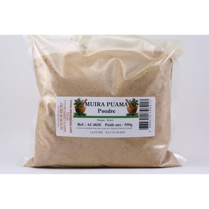 Muira puama poudre en sachet de 500 grammes Achat / Vente stimulant
