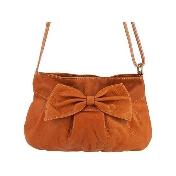 Petit Sac En Cuir Camel Vintage Années 50 - Motif Floral - Couture Main - Occasion Très Bon état