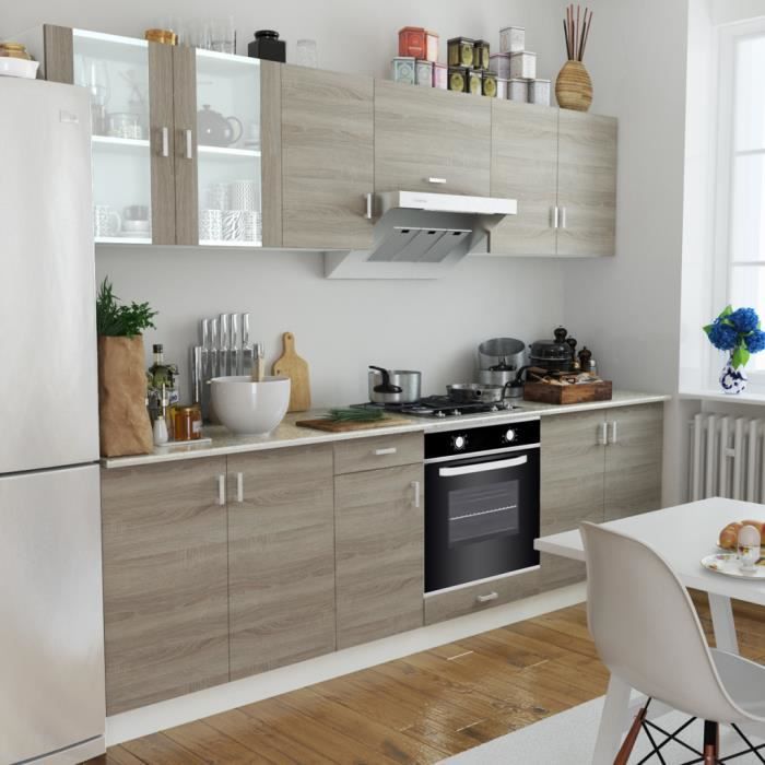 Cuisine complète avec Four intégré 6 fonctions Aspect chêne Achat