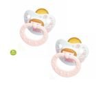  NUK Lot de 2 Sucettes Latex T1 Rose