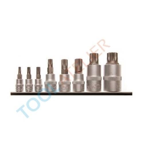 Jeu De Douilles XZN 8 Pièces - Embouts Multi-Dents M4 à M16