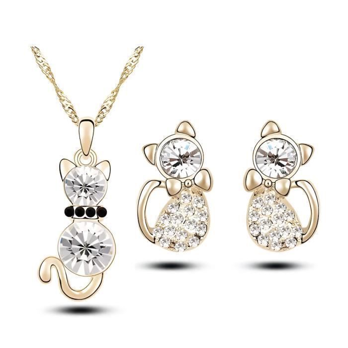 Ensemble De Bijoux Plaqué Or De Dubaï Pour Femme, Grand Collier De Luxe, Boucles D'oreilles