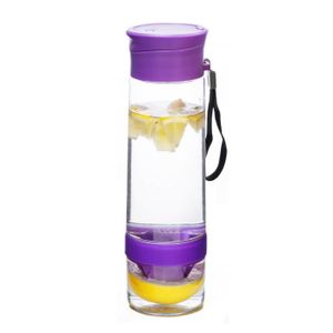 YOKO DESIGN Bouteille détox avec presse-argumes violet