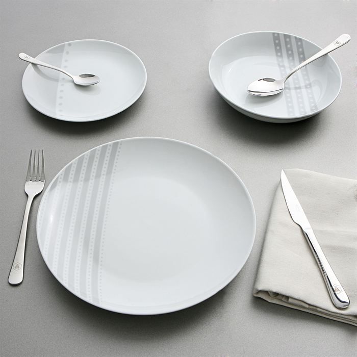 ASSIETTE SERVICE Service MYK PERLE CHIC 18 pièces