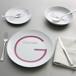 ASSIETTE - SOUS-ASSIETTE - SERVICE COMPLET MYK Service de table 18 pièces GOURMET