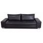  Canapé convertible 3 places PU noir SANTANA