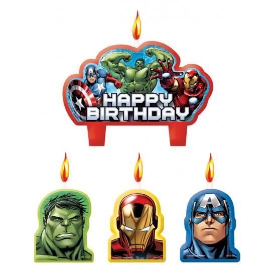 Bougie anniversaire Avengers (x4) Achat / Vente bougie anniversaire