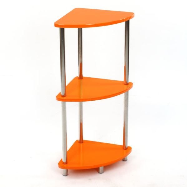 etagere d'angle orange