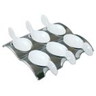 PLATEAU - PLAT DE SERVICE  Plateau SEFAMA SILVER & 6 cuillères amuse-bouche