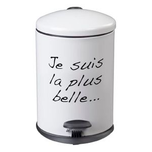 POUBELLE - CORBEILLE Poubelle à pédale déco tendance 4L Diva 