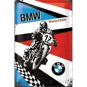 Plaque Métal BMW 30x20 Cm – Pour Déco De Garage Ou De Salon !