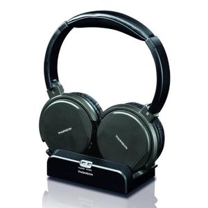 THOMSON WHP3326 Casque sans fil UHF circum-aural pivotant noir