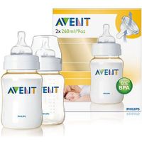 BIBERON ET PIECES DETACHEES AVENT Lot 2 Biberons Anti-coliques 260 ml