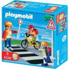  Playmobil Agent de sécurité et écoliers + accessoi
