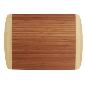 TOTALLY BAMBOO BICOLORE FINE Planche ? découper avec rigole BA201252 45x32 cm marron et beige