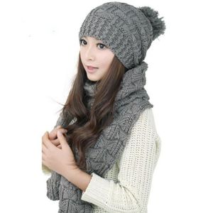 BONNET , CAGOULE Femme\u0026Fille Bonnet Chapeau+Echarpe Ensemble Hiver