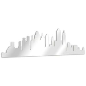 NEW YORK Miroir mural ville de profil 57x20 cm en verre acrylique