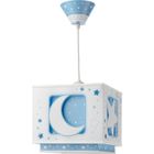  SUSPENSION CARREE LUNE - ETOILES BLEU