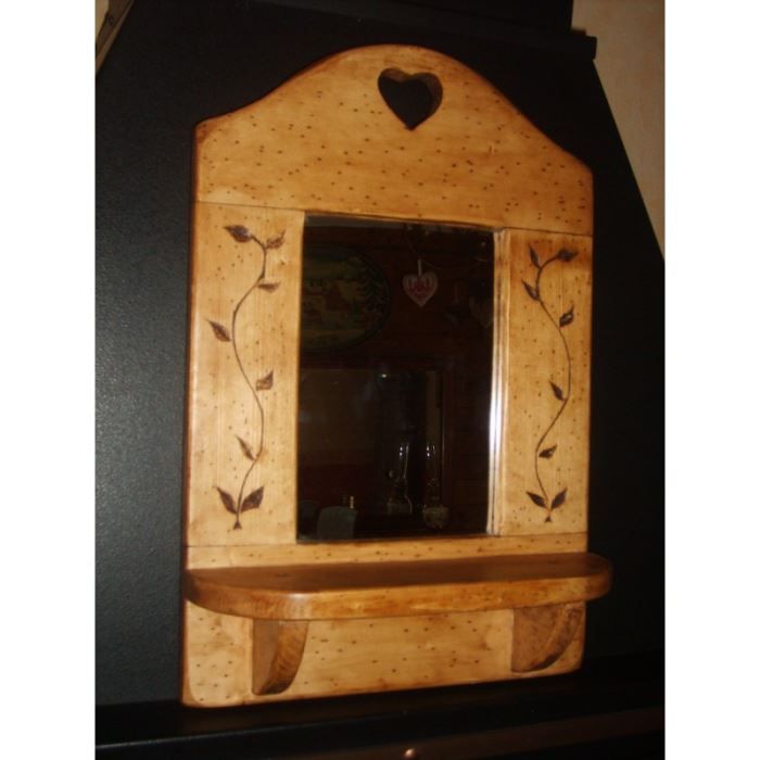 Miroir bois deco scandinave et ambiance chalet achat / vente ... Décor Chalet Literie