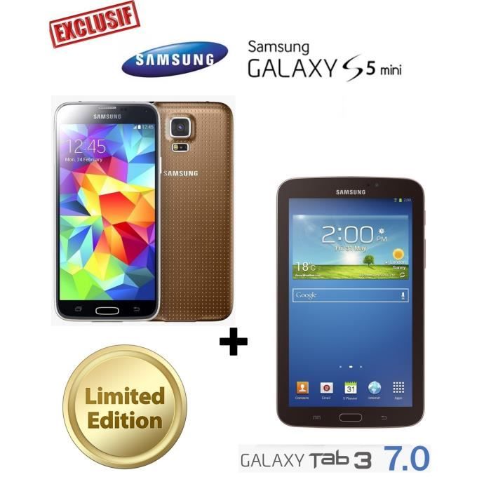 SAMSUNG GALAXY S5 MINI GOLD G800 + GALAXY TAB 3 smartphone, prix pas