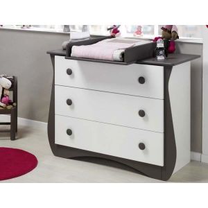 commode blanc taupe