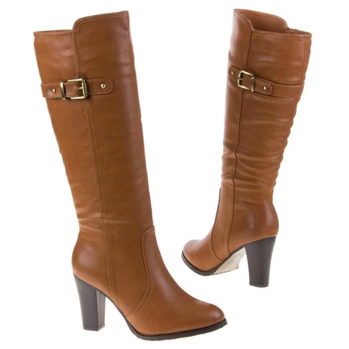 bottes cavaliere camel femme