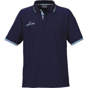 SPALDING Polo Manches Courtes - Marine/Ciel