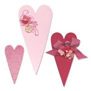SIZZIX Matrice Bigz de découpe - Coeurs allongés